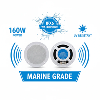 Herdio HMS-5104 Haut-parleurs marins 4 pouces 160W |   Audio filaire bidirectionnel étanche pour bateaux et extérieur
