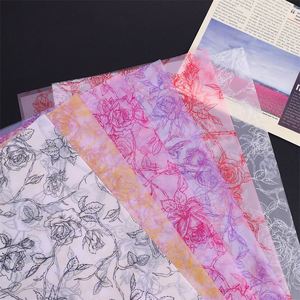 Papier d'emballage pour fleurs imperméable pour la Saint-Valentin, translucide, emballage cadeau floral, 56x56cm, marque JIEMI - Product Image 4