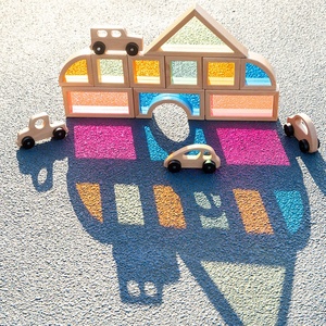 68-teiliges <span class=keywords><strong>Grapat</strong></span> Regenbogen Holz-Acryl Stapelspielzeug Grimms Bauklötze Montessori Waldorf Open-End-Spielzeug für Kinder - Product Image 4