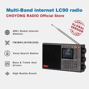 <span class=keywords><strong>Radio</strong></span> Internet Intelligente CHOYONG LC90 (VERSION GLOBALE) WIFI/4G AM/FM SSB Récepteur ondes longues et ondes courtes Haut-parleur intégré Horloge - Product Image 3