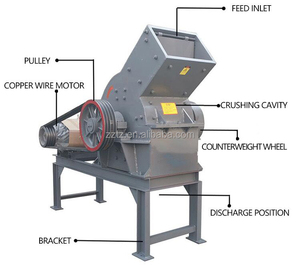 מתקן נייד לטחינת צמיגים, דיזל, אופקי, עם פטישים, לזכוכית ואבנים - Product Image 2