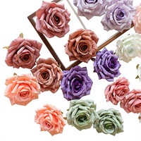 Grande boîte à fleurs en forme de corne de 10 cm, rose artificielle murale DIY, en tissu de soie synthétique tressé, pour mariage, maison, extérieur