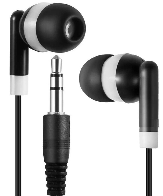 Wholesale Cheap Black Color Headphones 3.5mm Jack Earphones for Cellphone