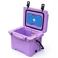 Glacière portable moderne rotomoulée avec poignée robuste - Capacité 17QT, maintien de la glace pendant 5 jours pour le camping, les voyages en voiture, la pêche