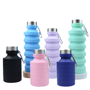 ขวดน้ำพับได้ซิลิโคน น้ำหนักเบา ความจุเยอะ พกพาสะดวก ป้องกันการรั่วซึม เป็นมิตรกับสิ่งแวดล้อม เหมาะสำหรับการเดินทางและกิจกรรมกลางแจ้ง - Product Image 1