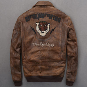 Vêtements en <span class=keywords><strong>cuir</strong></span> tendance personnalisés Offre Spéciale hommes Vestes de motard en similicuir originales avec poches fonctionnelles pour hommes - Product Image 3