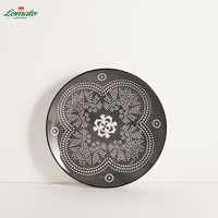 Service de table en porcelaine émaillée à motifs floraux, 12 pièces - Durable et réutilisable, sans BPA, écologique, cadeau d'affaires moderne