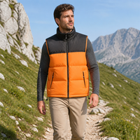 Gilet matelassé unisexe à col montant, fermeture éclair, thermique, hydrofuge, coupe-vent, léger, color block, tailles M-8XL, hiver, OEM