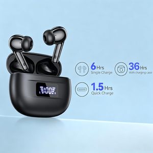 TWS In-Ear Headphones JL Chipset for 6.0 LED Indicator High Quality 4-<b>Mic</b> ENC <b>Wireless</b> Earbuds - Product Image 2