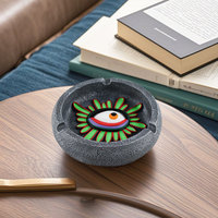 Cendrier créatif en résine œil porte-bonheur, cendrier décoratif pour cigarettes, ornement de table, décoration de bar à domicile, cadeau pour fumeurs