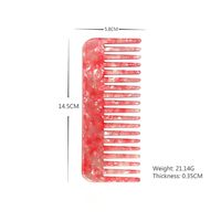 Peigne en acétate de cellulose recyclable de haute qualité, couleur écaille de tortue classique, pour un usage domestique, peigne de couleur pour lisser les cheveux