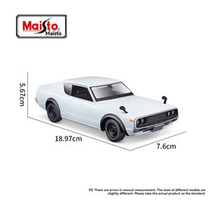Modèles de voitures miniatures en métal 1:24 <span class=keywords><strong>Nissan</strong></span>, modèle de véhicule en alliage, voitures anciennes, portes ouvrables, roues mobiles, jouet en métal - Product Image 4