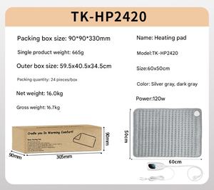 Bantalan pemanas listrik abu-abu besar untuk tubuh, pengaturan suhu mati otomatis dapat dicuci dengan baik untuk menghilangkan keram periode - Product Image 4