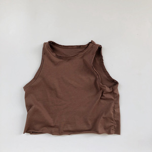 Summer Children's <strong>Vest</strong> Wear <strong>Newborn</strong> Boy Cotton <strong>Vest</strong> Infant Girls Solid Color Soft Waxy Sleeveless <strong>Vest</strong> - Product Image 4
