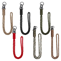 Hot Sale Handmade Woven Fallschirm schnur Telefon Hals riemen Lanyard Geflochtene Werbe seil Zubehör Haken Schlüssel bund ID-Karten riemen