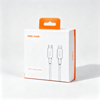 Présentoir en gros personnalisé blanc et orange pour boîtes en carton électroniques, idéal pour câbles de charge rapide et de synchronisation, emballage de détail