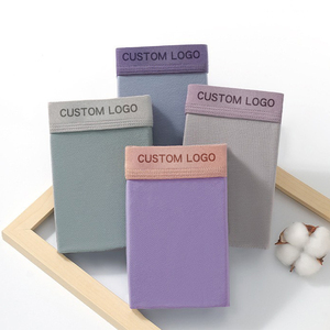 Vente en gros logo personnalisé boxer uni respirant en nylon et élasthanne pour hommes grands slips de style classique sous-vêtements sexy dans des sacs - Product Image 2