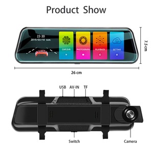 Cámara para Auto con Pantalla Táctil de 10 Pulgadas, Grabador de Espejo Retrovisor de Doble Lente, Alta Definición 1080P, 1 Año de Garantía - Product Image 2