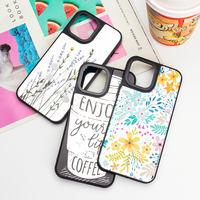 Prix d'usine, vente en gros, coques de téléphone personnalisées en sublimation 3D 2D avec logo, bord souple en TPU, noir, antichoc, pour iPhone Samsung