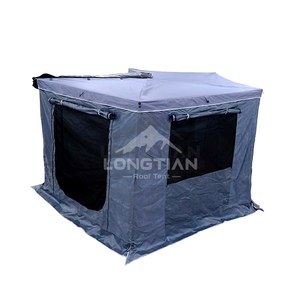 Auvent mural 270 degrés en Oxford 420D avec fermeture éclair SBS, moustiquaire 110G, bouton Olive, 2M x 2.5M, 9 couleurs, OEM, imperméable, pour enclos de camping - Product Image 1