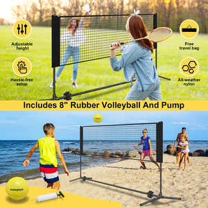 Ensemble <span class=keywords><strong>de</strong></span> <span class=keywords><strong>filet</strong></span> <span class=keywords><strong>de</strong></span> badminton portable pour intérieur et extérieur avec sac <span class=keywords><strong>de</strong></span> transport, hauteur réglable, <span class=keywords><strong>filet</strong></span> multisports pour pickleball, tennis, <span class=keywords><strong>volley</strong></span>-ball - Product Image 5