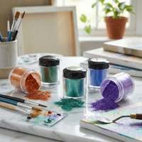LEQU 31 Celsius Wärmeempfindliches Farbwechselndes Thermochromes Pulver für Pigment-Siebdruck Epoxidharz DIY-Handwerk