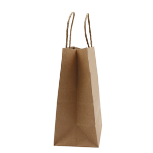 Packaging Supplies Clothing Custom Printed Kitchen Food Waste Plaid Kraft Tote Paper <strong>Bags</strong> With Rope Handles - Product Image 3