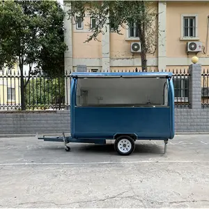 Sertifikat Ce Disetujui Eropa Standard Street Mobile Makanan Cepat Saji Kios Truk Berdiri Penjual Es Krim Digulung