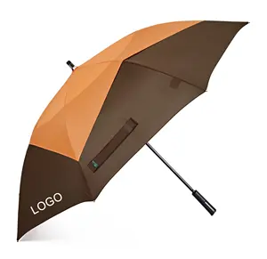 מותאם אישית מטרייה עם לוגו הדפסת RTS-30 סנטימטרים שכבה כפולה רוח Vent רוח חופה פטנט גולף מטרייה