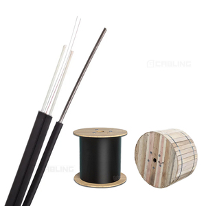 Câble <span class=keywords><strong>de</strong></span> descente en <span class=keywords><strong>fibre</strong></span> optique industriel Geteknet FTTH monomode extérieur 1000m 2km 2 cœurs 3 acier - Product Image 2