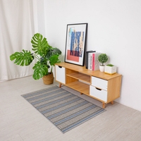 Tapis d'intérieur personnalisé en polypropylène tufté, à boucles hautes et basses, motif rayé, antidérapant, durable, pour salon et maison