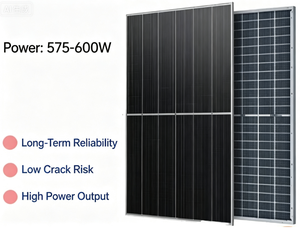 High Power 580W N Type Mono Double Glass <b>Solar</b> Panel Bifacial PV Module Off-grid Pure Sine Wave Inverter Lead-acid Outdoor - Product Image 3