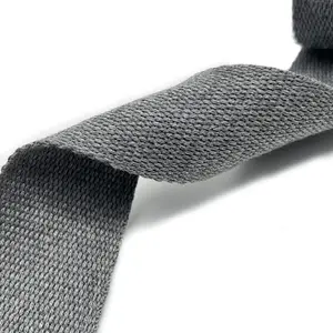 Flame retardant custom 38mm Grey color woven aramid fiber strap webbing for fire safety equipment
