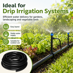 <span class=keywords><strong>Tuyau</strong></span> en PVC renforcé tressé noir, diamètre 0,7 pouce, flexible, pour eau/air, haute pression, pour irrigation <span class=keywords><strong>goutte</strong></span> <span class=keywords><strong>à</strong></span> <span class=keywords><strong>goutte</strong></span> - Product Image 4