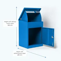 Boîte aux lettres extérieure extra-large en acier galvanisé, avec 2 serrures à clé, étanche, capacité 50L, pour colis et livraisons - Ventes Flash