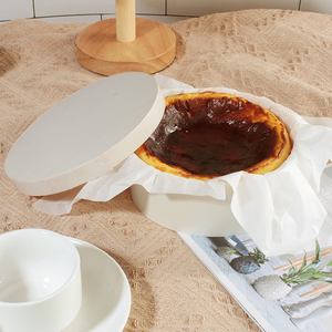Disposable Round <strong>Wooden</strong> Baking Box Environmentally Friendly <strong>Cake</strong> - Product Image 1