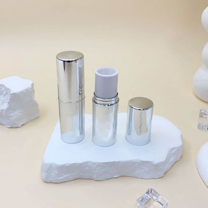 أنبوب أحمر شفاه دائري فضي معدني بلاستيكي أنبوب ملسم شفاه قالب تعبئة اسطوانة صندوق بلسم شفاه صندوق فرعي عبوة ABS - Product Image 4