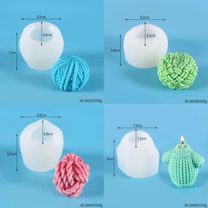 Moule en silicone 3D pour tricotage de <span class=keywords><strong>laine</strong></span>, pour boule de fil à tricoter, gants et chapeaux, fondant, gâteau, chocolat, plâtre, fabrication de bougies parfumées - Product Image 6