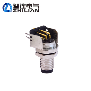 90 độ M8 nối nam góc bên phải <span class=keywords><strong>PCB</strong></span> bảng điều chỉnh gắn kết ổ cắm kết nối - Product Image 5