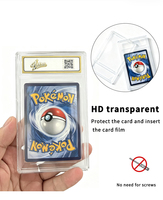 Étui de protection transparent en acrylique 35PT pour cartes à collectionner, personnalisé, à scellage ultrasonique, pour cartes gradées, cartes de baseball et cartes CGC, compatible Pokémon
