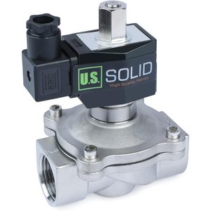 EE. UU. Válvula Solenoide Sólida de 1 Pulgada de Acero Inoxidable 12V CC Normalmente Abierta con Sello Viton Tipo Caja de Conexiones - Product Image 2