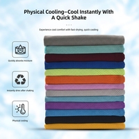 Serviette de sport en microfibre portable avec logo personnalisé, étui en silicone, serviette rafraîchissante à séchage rapide pour le camping, avec étui en silicone pour serviette