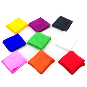 Accessorio magico sciarpa colorata in pura seta 45*45CM trucchi magici maghi Close up Street Stage magia Prop espediente illusione - Product Image 4