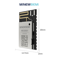 Módulo BLE Inalámbrico MinewSemi 5.3 Bluetooth TLSR8258 Transceptor Mesh IEEE 802.15.4 Zigbee 2.4GHz Módulos IoT ME52BS01