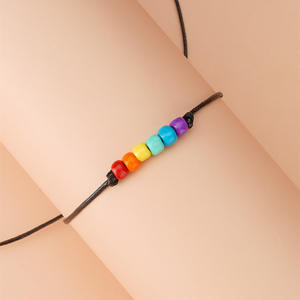 2 unids/set Love Is Love Rainbow Pride Wish pulsera Rainbow LGBT cuerda pulsera <span class=keywords><strong>Gay</strong></span> Pride joyería para Mujeres Hombres <span class=keywords><strong>amistad</strong></span> regalo - Product Image 3