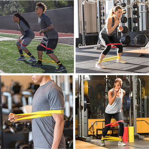 LXYRB-08A Set di 5 pz in lattice per allenamento <span class=keywords><strong>con</strong></span> Booty elasticizzati e Set di fasce elastiche per <span class=keywords><strong>esercizi</strong></span> di resistenza - Product Image 3