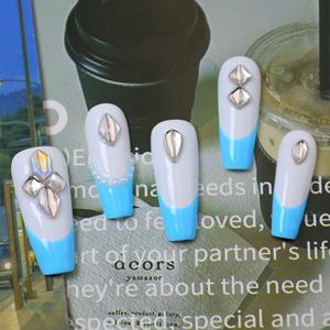 Uñas postizas de lujo acrílicas 3D con mariposas y puntas francesas, hechas a mano, de cobertura completa, largas, tipo ataúd, de alta calidad, para venta al por mayor. - Product Image 1