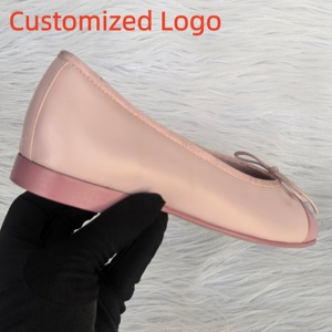 <span class=keywords><strong>Ballerines</strong></span> plates de luxe pour femmes, de qualité supérieure, en cuir d'agneau véritable, douces et confortables, avec des perles - Product Image 1