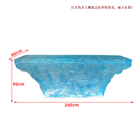 Table de bar en résine cristalline transparente et lumineuse, design moderne et contemporain, multifonctionnelle, faite à la main, durable, carrée, 6 places
