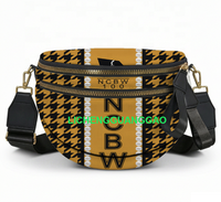 Sac bandoulière en forme de coquille Sorority NCBW 100, design élégant avec lettres grecques, sac unisexe en forme de coquille, sac bandoulière d'extérieur